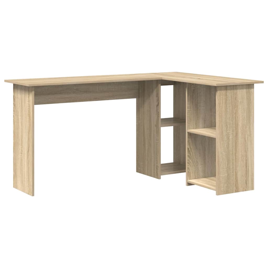 Desk with Shelf Sonoma oak 142 x 102 x 73 cm Engineered wood